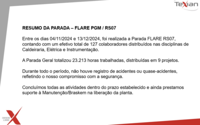 Texian Participa da Parada FLARE RS07 na Unidade PP1 da Braskem RS